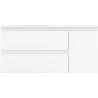 Mexen Orio bathroom cabinet 100 cm with Vela left sink, 2S, 1D, white matte - 91A13-10047-3-BBFFFF01-W23L01