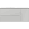 Mexen Orio 100 cm bathroom cabinet with left Vela sink, 2S, 1D, gray matte/white matte - 91A13-10047-3-BBFFF62-W23L01