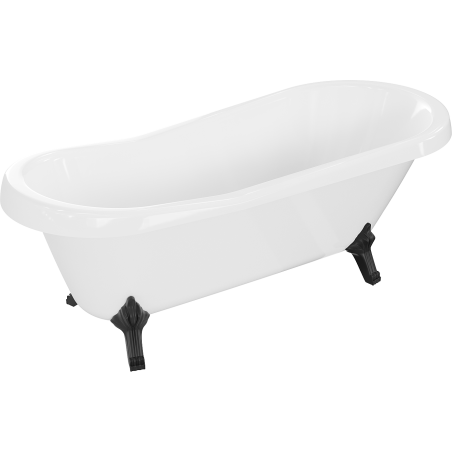 Mexen Retro freestanding bathtub 170 x 75 cm, White, black legs - 53251707500-70