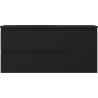 Mexen Orio 100 cm Bathroom Cabinet with Left Sink Vela, 2 Drawers, 1 Door, Matte Black - 91A13-10047-3-BBFFF71-W23L71