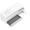 Mexen Orio 120 cm bathroom cabinet with left Vela sink, 2S, 1D, matte white - 91A13-12047-3-BBFFFF01-W23L01