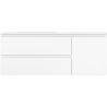 Mexen Orio 120 cm Bathroom Cabinet with Left Vela Sink, 2 Drawers, 1 Door, Matte White - 91A13-12047-3-BBFFFF01-W23L01