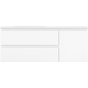 Mexen Orio 120 cm bathroom cabinet with left Vela sink, 2S, 1D, matte white - 91A13-12047-3-BBFFFF01-W23L01