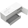 Mexen Orio bathroom cabinet 120 cm with Vela left washbasin, 2S, 1D, gray matte/white matte - 91A13-12047-3-BBFFF62-W23L01