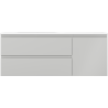 Mexen Orio bathroom cabinet 120 cm with Vela left washbasin, 2S, 1D, gray matte/white matte - 91A13-12047-3-BBFFF62-W23L01