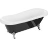 Mexen Retro free-standing bath 170 x 75 cm, white/black, chrome legs - 53251707575-00