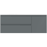Mexen Orio bathroom cabinet 120 cm with Vela left sink, 2S, 1D, matte graphite/white matte - 91A13-12047-3-BBFFF66-W23L01
