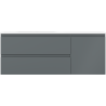 Mexen Orio bathroom cabinet 120 cm with Vela washbasin left, 2S, 1D, graphite matte/white matte - 91A13-12047-3-BBFFF66-W23L01
