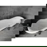 Mexen Retro freestanding bathtub 170 x 75 cm, White/Black, chrome legs - 53251707575-00