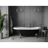 Mexen Retro free-standing bath 170 x 75 cm, white/black, chrome legs - 53251707575-00