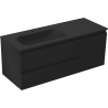 Mexen Orio bathroom cabinet 120 cm with Vela left sink, 2S, 1D, black matte - 91A13-12047-3-BBFFF71-W23L71