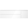 Mexen Orio 160 cm bathroom cabinet with Vela left sink, 2S, 1D, white gloss - 91A13-16047-3-BBFFF00-W23L00