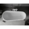 Mexen Retro freestanding bath 170 x 75 cm, white/black, white legs - 53251707575-20