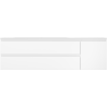 Mexen Orio 160 cm bathroom cabinet with Vela left sink, 2S, 1D, white matte - 91A13-16047-3-BBFFFF01-W23L01