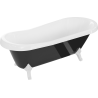 Mexen Retro freestanding bath 170 x 75 cm, white/black, white legs - 53251707575-20