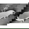 Mexen Retro freestanding bathtub 170 x 75 cm, White/Black, white legs - 53251707575-20