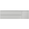 Mexen Orio 160 cm bathroom cabinet with Vela left sink, 2 drawers, 1 door, gray matte/white matte - 91A13-16047-3-BBFFF62-W23L01