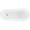 Mexen Retro freestanding bathtub 170 x 75 cm, White/Black, gold legs - 53251707575-50
