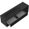 Mexen Orio 160 cm Bathroom Cabinet with Left Washbasin Vela, 2S, 1D, Black Matte - 91A13-16047-3-BBFFF71-W23L71