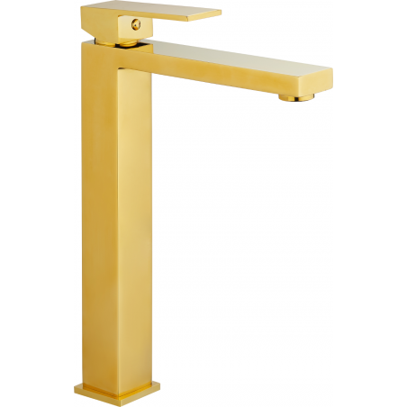 Mexen Uno tall washbasin faucet, gold - 71410-50