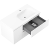 Mexen Orio bathroom cabinet 90 cm with Vela right sink, 2S, 1D, white matte - 91A13-09047-3-BBFFFF01-W23P01