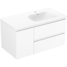 Mexen Orio bathroom cabinet 90 cm with right sink Vela, 2D, 1D, white matte - 91A13-09047-3-BBFFFF01-W23P01