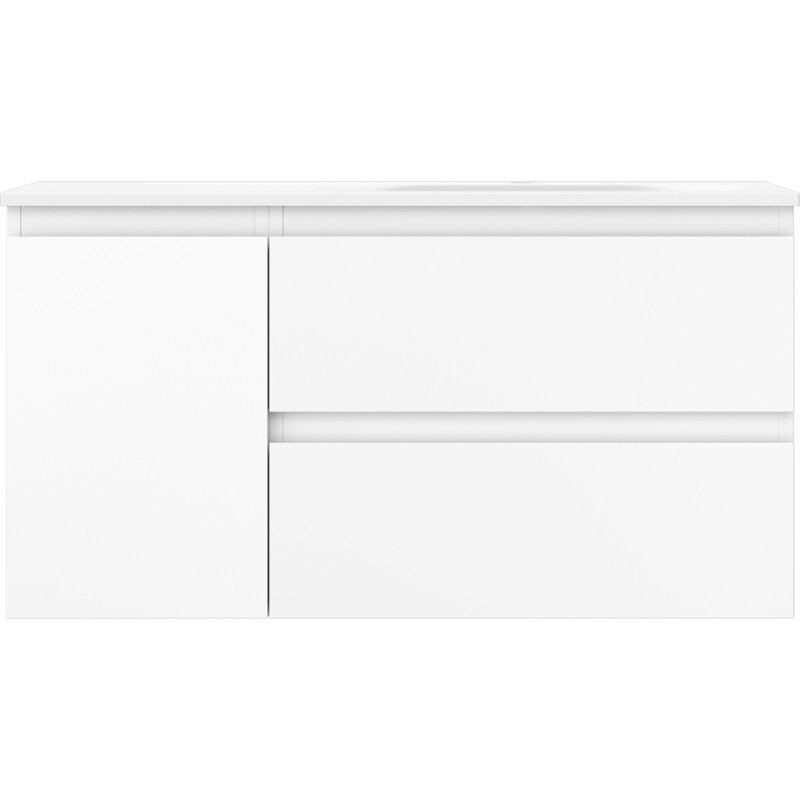 Mexen Orio bathroom cabinet 90 cm with right sink Vela, 2D, 1D, white matte - 91A13-09047-3-BBFFFF01-W23P01