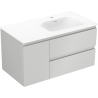 Mexen Orio 90 cm bathroom cabinet with right sink Vela, 2S, 1D, gray matte/white matte - 91A13-09047-3-BBFFF62-W23P01