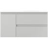 Mexen Orio bathroom cabinet 90 cm with Vela right basin, 2S, 1D, gray matte/white matte - 91A13-09047-3-BBFFF62-W23P01