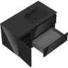 Mexen Orio 90 cm Bathroom Cabinet with Vela Right Sink, 2S, 1D, Black Gloss/Black Matte - 91A13-09047-3-BBFFF70-W23P71