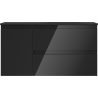 Mexen Orio bathroom cabinet 90 cm with Vela right sink, 2S, 1D, black gloss/black matte - 91A13-09047-3-BBFFF70-W23P71