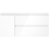 Mexen Orio bathroom cabinet 100 cm with Vela right washbasin, 2S, 1D, white gloss - 91A13-10047-3-BBFFF00-W23P00