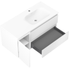 Mexen Orio bathroom cabinet 100 cm with Vela right basin, 2S, 1D, white matte - 91A13-10047-3-BBFFFF01-W23P01