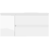Mexen Orio bathroom cabinet 100 cm with Vela right basin, 2S, 1D, white matte - 91A13-10047-3-BBFFFF01-W23P01