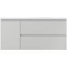 Mexen Orio bathroom cabinet 100 cm with Vela right sink, 2S, 1D, gray matte/white matte - 91A13-10047-3-BBFFF62-W23P01
