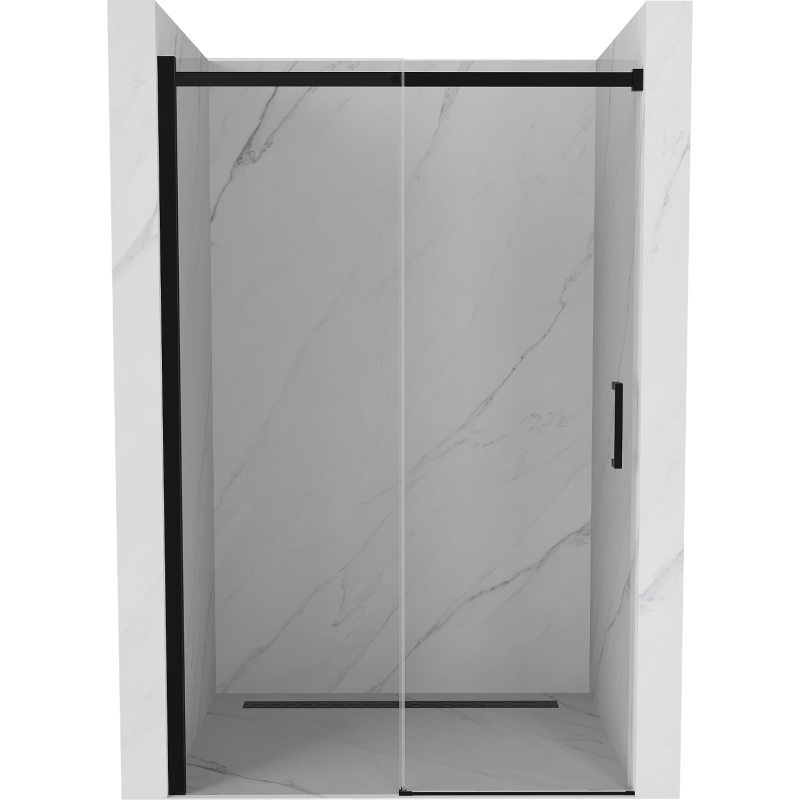 Mexen Omega sliding shower door 120 cm, Transparent, Black - 825-120-000-70-00