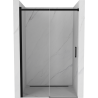 Mexen Omega sliding shower door 150 cm, Transparent, Black - 825-150-000-70-00