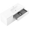 Mexen Orio 120 cm bathroom cabinet with Vela right sink, 2S, 1D, white matte - 91A13-12047-3-BBFFFF01-W23P01