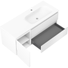 Mexen Orio 120 cm bathroom cabinet with Vela right sink, 2S, 1D, white matte - 91A13-12047-3-BBFFFF01-W23P01
