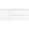 Mexen Orio 120 cm bathroom cabinet with Vela right sink, 2S, 1D, white matte - 91A13-12047-3-BBFFFF01-W23P01