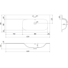 Mexen Orio 120 cm bathroom cabinet with Vela right sink, 2S, 1D, white matte - 91A13-12047-3-BBFFFF01-W23P01