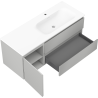 Mexen Orio bathroom cabinet 120 cm with Vela right sink, 2S, 1D, gray matte/white matte - 91A13-12047-3-BBFFF62-W23P01
