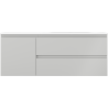 Mexen Orio bathroom cabinet 120 cm with Vela right sink, 2S, 1D, gray matte/white matte - 91A13-12047-3-BBFFF62-W23P01