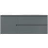 Mexen Orio bathroom cabinet 120 cm with Vela right sink, 2S, 1D, matte graphite/white matte - 91A13-12047-3-BBFFF66-W23P01