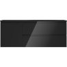 Mexen Orio 120 cm Bathroom Cabinet with Right Vela Sink, 2S, 1D, Black Gloss/Black Matte - 91A13-12047-3-BBFFF70-W23P71