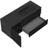 Mexen Orio 120 cm Bathroom Cabinet with Vela Right Sink, 2S, 1D, Matte Black - 91A13-12047-3-BBFFF71-W23P71
