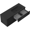 Mexen Orio 120 cm Bathroom Cabinet with Vela Right Sink, 2S, 1D, Matte Black - 91A13-12047-3-BBFFF71-W23P71