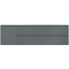 Mexen Orio 160 cm bathroom cabinet with Vela right sink, 2S, 1D, matte graphite/white matte - 91A13-16047-3-BBFFF66-W23P01