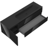 Mexen Orio 160 cm Bathroom Cabinet with Vela Right Sink, 2S, 1D, Black Gloss/Black Matte - 91A13-16047-3-BBFFF70-W23P71