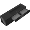 Mexen Orio 160 cm Bathroom Cabinet with Vela Right Sink, 2S, 1D, Black Gloss/Black Matte - 91A13-16047-3-BBFFF70-W23P71